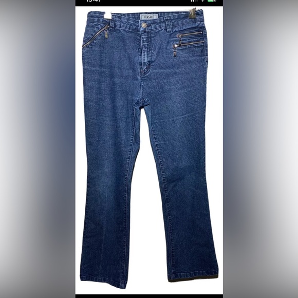 Versace Denim Jeans Vintage 90’s Size 31 Italy Ladies distress - Picture 1 of 12